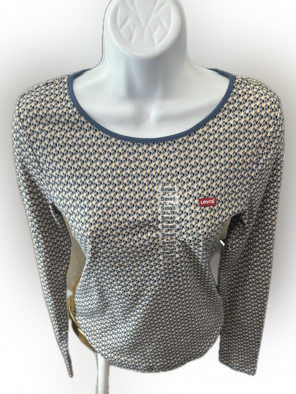 Levi’s Geometric Long Sleeve Top Small NWOT